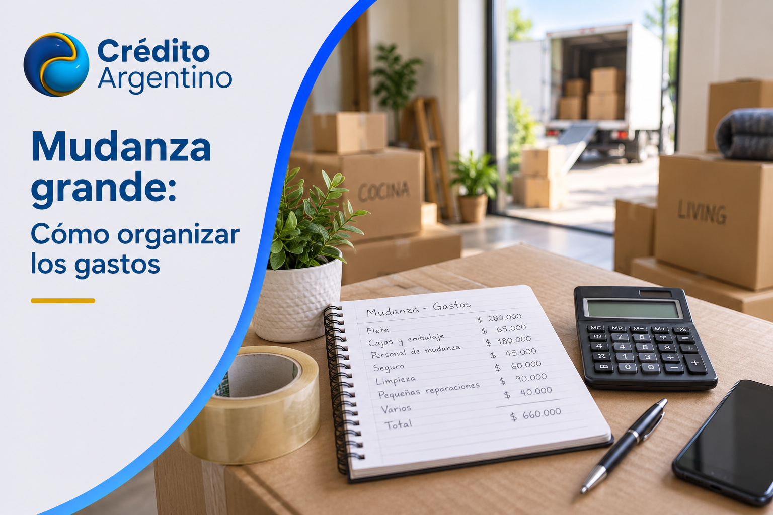 Cómo organizar los gastos de una mudanza grande